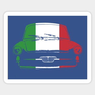 Autobianchi Bianchina 1960s classic car monoblock italian flag Sticker